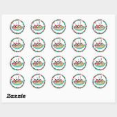 Banana Split and Sprinkles Border Ronde Sticker (Vel)