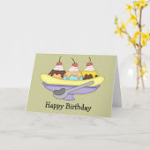 Banana Split Birthday Card Kaart (Gele Bloem)
