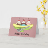 Banana Split Birthday Card Kaart (Gele Bloem)