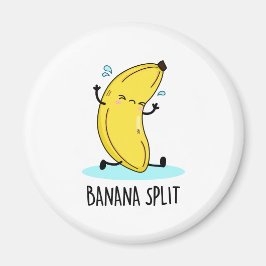 Banana Split Funny Dancing Banana Pun Magneet (Voorkant)