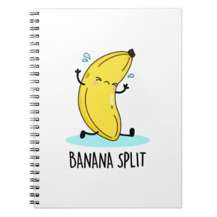 Banana Split Funny Dancing Banana Pun Notitieboek