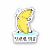 Banana Split Funny Dancing Banana Pun Sticker (Voorkant)