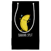 Banana Split Funny Dansant Banana Pun (Donkere BG) Klein Cadeauzakje (Voorkant)