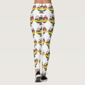 Banana Split Ice Cream Hot Fudge Sundae Foodie Leggings (Achterkant)