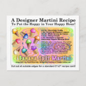 Banana Split Ice Cream Martini Recipe Kaart (Voorkant)