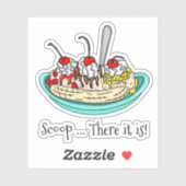 Banana Split Ice Cream Pun Sticker (Vel)
