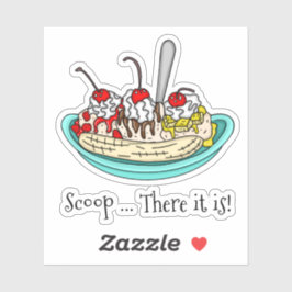 Banana Split Ice Cream Pun Sticker