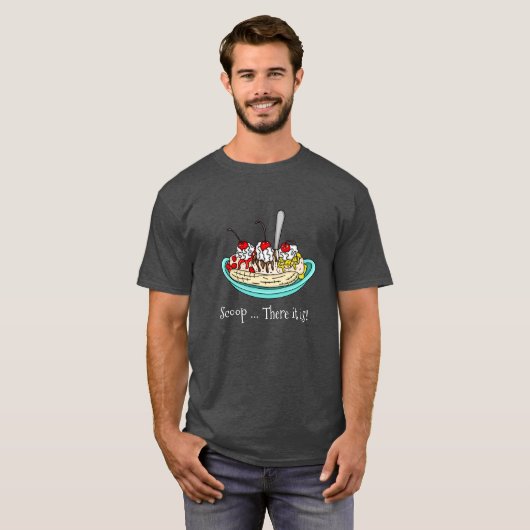 Banana Split Ice Cream Pun T-shirt (Voorkant volledig)