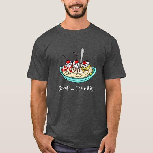 Banana Split Ice Cream Pun T-shirt (Voorkant)