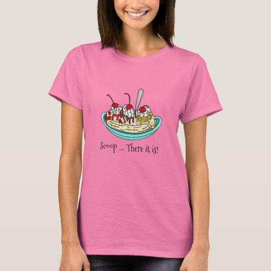 Banana Split Ice Cream Pun T-shirt (Voorkant)