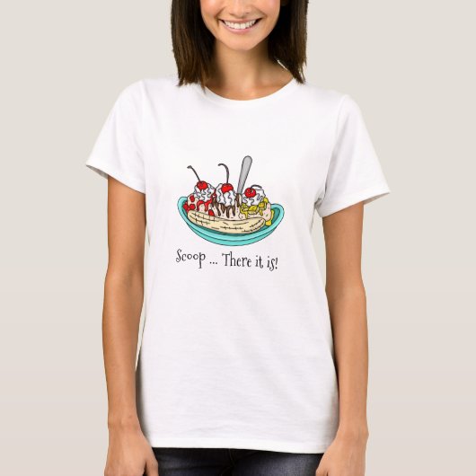 Banana Split Ice Cream Pun T-shirt (Voorkant)
