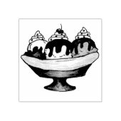 Banana Split Ice Cream Sundae Dessert Foodie Rubberstempel (Afrduk)