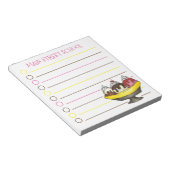 Banana Split Ice Cream Sundae Grocery List Notitieblok (Schuin)