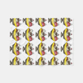 Banana Split Ice Cream Sundae Hot Fudge Foodie Fleece Deken (Voorkant (Horizontaal))