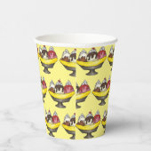 Banana Split Ice Cream Sundae Scoop Shop Dessert Papieren Bekers (Rechts)