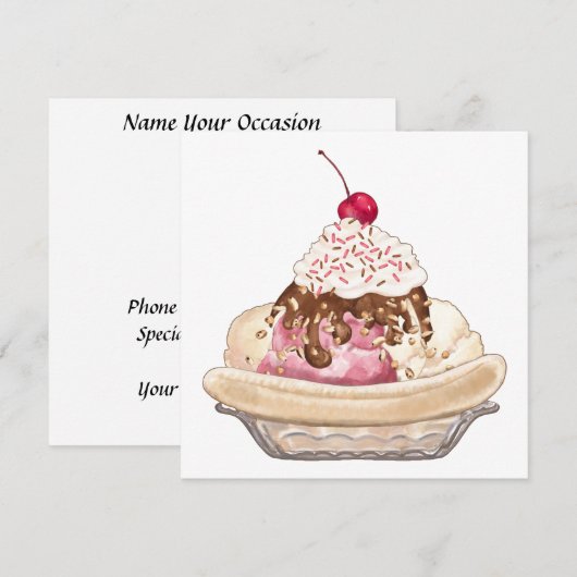 Banana Split Kaart (Voorkant / Achterkant)