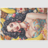 Banana Split Pinup Retro Decoupage Tissuepapier (Voorkant)