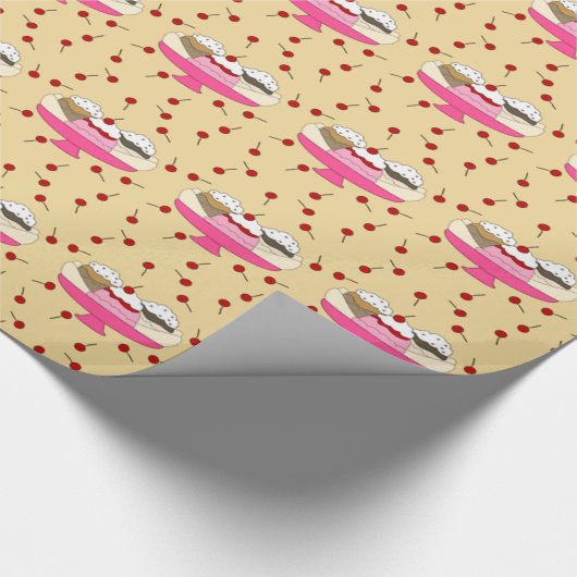 Banana Split Print Cadeaupapier (Hoek)