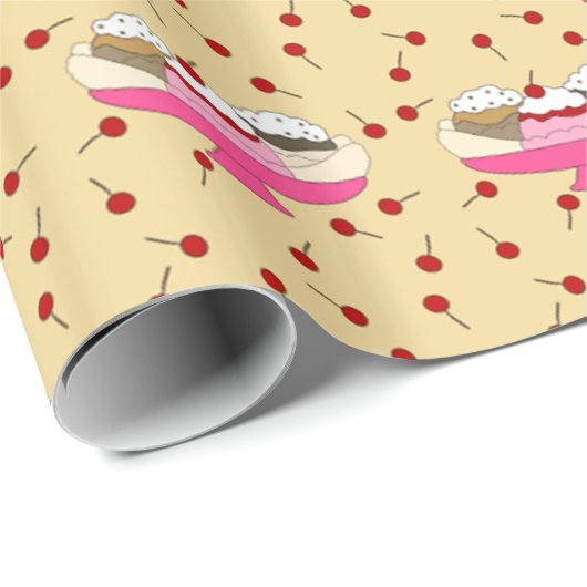 Banana Split Print Cadeaupapier (Rol Hoek)