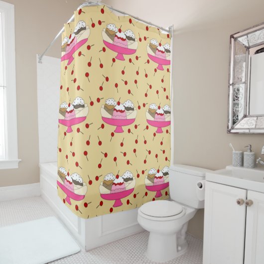 Banana Split Print Douchegordijn (In situ)