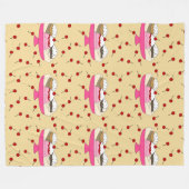Banana Split Print Fleece Deken (Voorkant (Horizontaal))