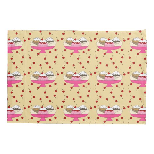 Banana Split Print Kussensloop (Achterkant-Links)