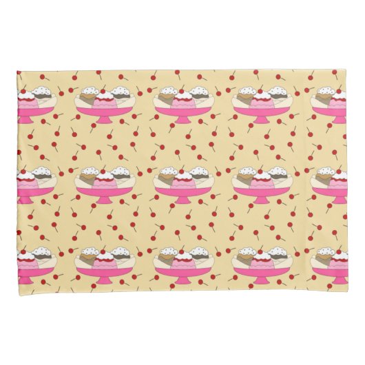 Banana Split Print Kussensloop (Voorkant-Rechts)