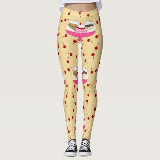 Banana Split Print Leggings (Voorkant)