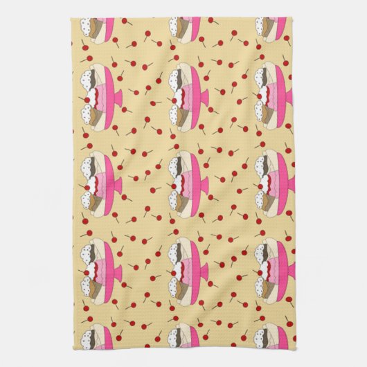 Banana Split Print Theedoek (Verticaal)