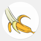 Banana Split Ronde Sticker (Voorkant)