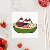 Banana Split Sweet Ice Cream Treat Servetten (Insitu)