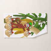 Banana Split Tree Monkey Bathroom Towel sets Bad Handdoek (Handdoek)