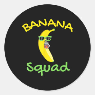 Banana Squad Food Summer Vacking Matching Fruit L Ronde Sticker