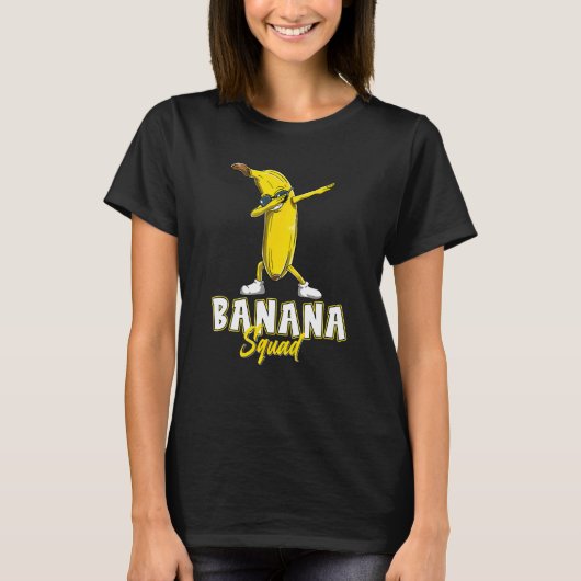 Banana Squad Funny Dabbing Banana Shirt Food & Dab (Voorkant)