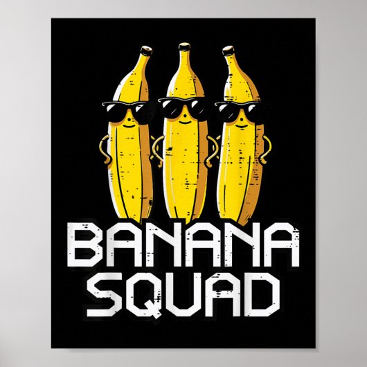 Banana Squad Grappig Fruit Team Crew Matching Vrou Poster (Voorkant)