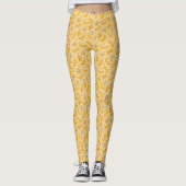 Banana Stripe Vector Pattern | Geel Leggings (Voorkant)