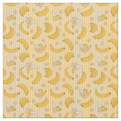 Banana Stripe Vector Pattern | Geel Stof (Close Up)