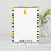 Banana Stripes Camp Stationery Bedankkaart (Staand voorkant)