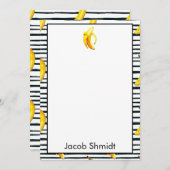 Banana Stripes Camp Stationery Bedankkaart (Voorkant / Achterkant)