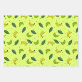 Banana Summer Yellow Green Tropical Fruits Patroon Inpakpapier Vel (Voorkant 2)