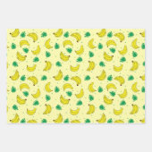 Banana Summer Yellow Tropical Fruits Pattern Inpakpapier Vel (Voorkant 3)