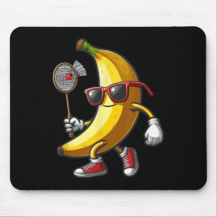 Banana Sungles spelen Badminton Funny Fruit Sport Muismat