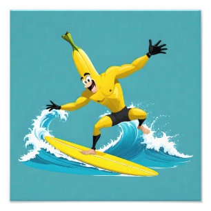 Banana Surfer 01 Foto Afdruk
