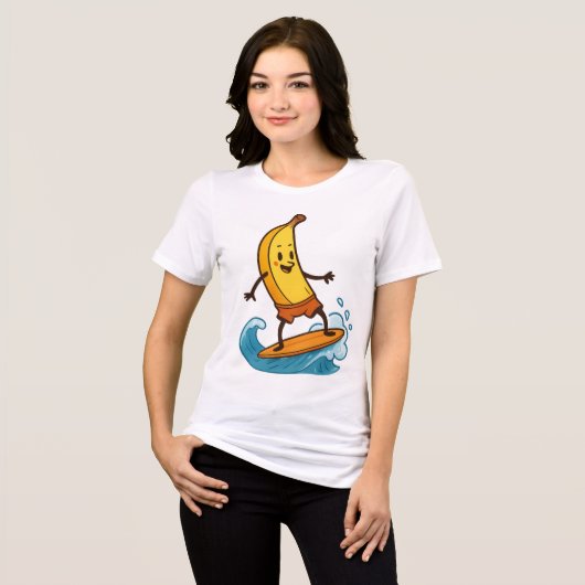 Banana Surfer Tri-Blend Shirt (Voorkant volledig)