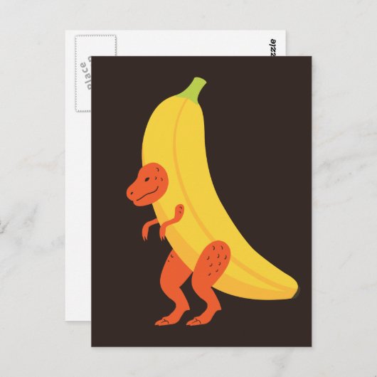 Banana T Rex Briefkaart (Voorkant / Achterkant)