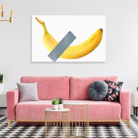 Banana Tape Parody Canvas Afdruk (Insitu (Woonkamer))