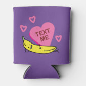 Banana Text Me Valentijn glimlachen Blikjeskoeler (Voorkant)