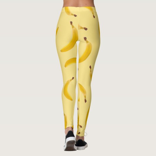 Banana Texture lichtgele leggings (Achterkant)