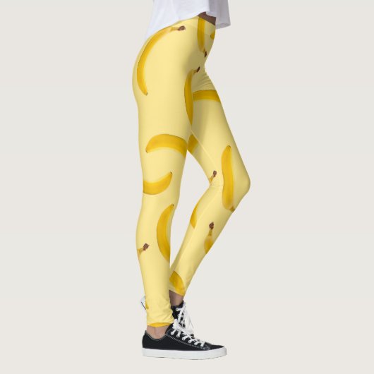 Banana Texture lichtgele leggings (Rechts)