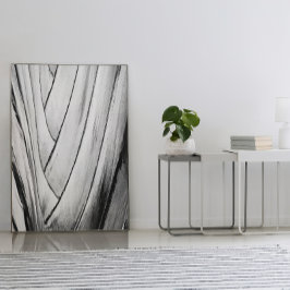 Banana Tree Bark Poster - Abstracte monochrome wan